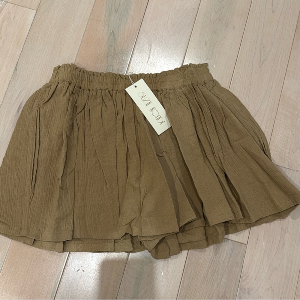 Suzie Kondi teddy brown color gauze cotton shorts large